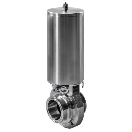 1-1/2 Butterfly Valve, Actuated/Weld Ends/Dual Acting, 304-Viton